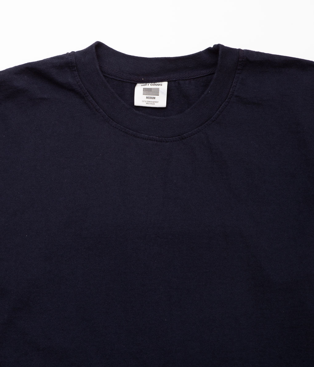 SOFT GOODS ''HEAVY WEIGHT CREWNECK L/S'' (DEEP NAVY)