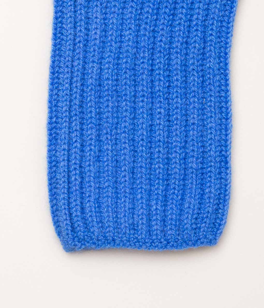 JOHNSTONS OF ELGIN"CASHMERE RIBBED WRISTWARMER"(SD4991/ORKNEY BLUE)