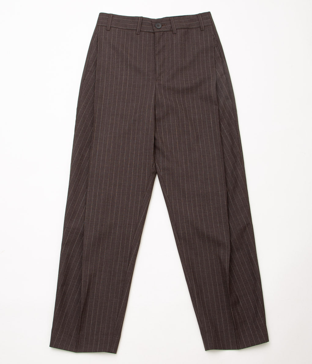 LEA BOBERG "D.P. TROUSERS (JAPANESE TROPICAL WOOL)"(BROWN STRIPE)