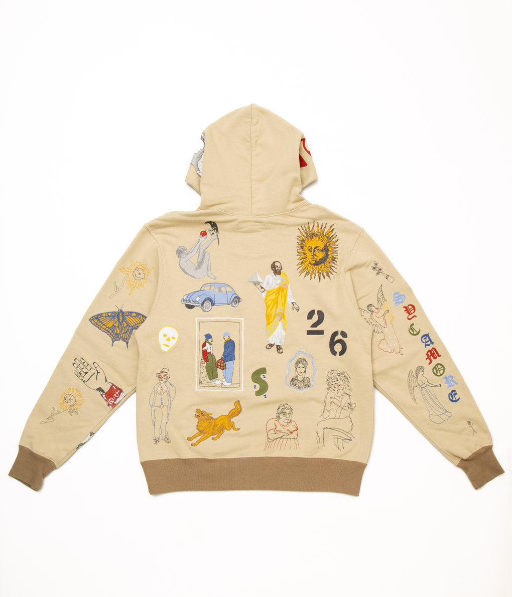 SAMUEL ZELIG "GALLERY 001 HOODIE"(KHAKI)