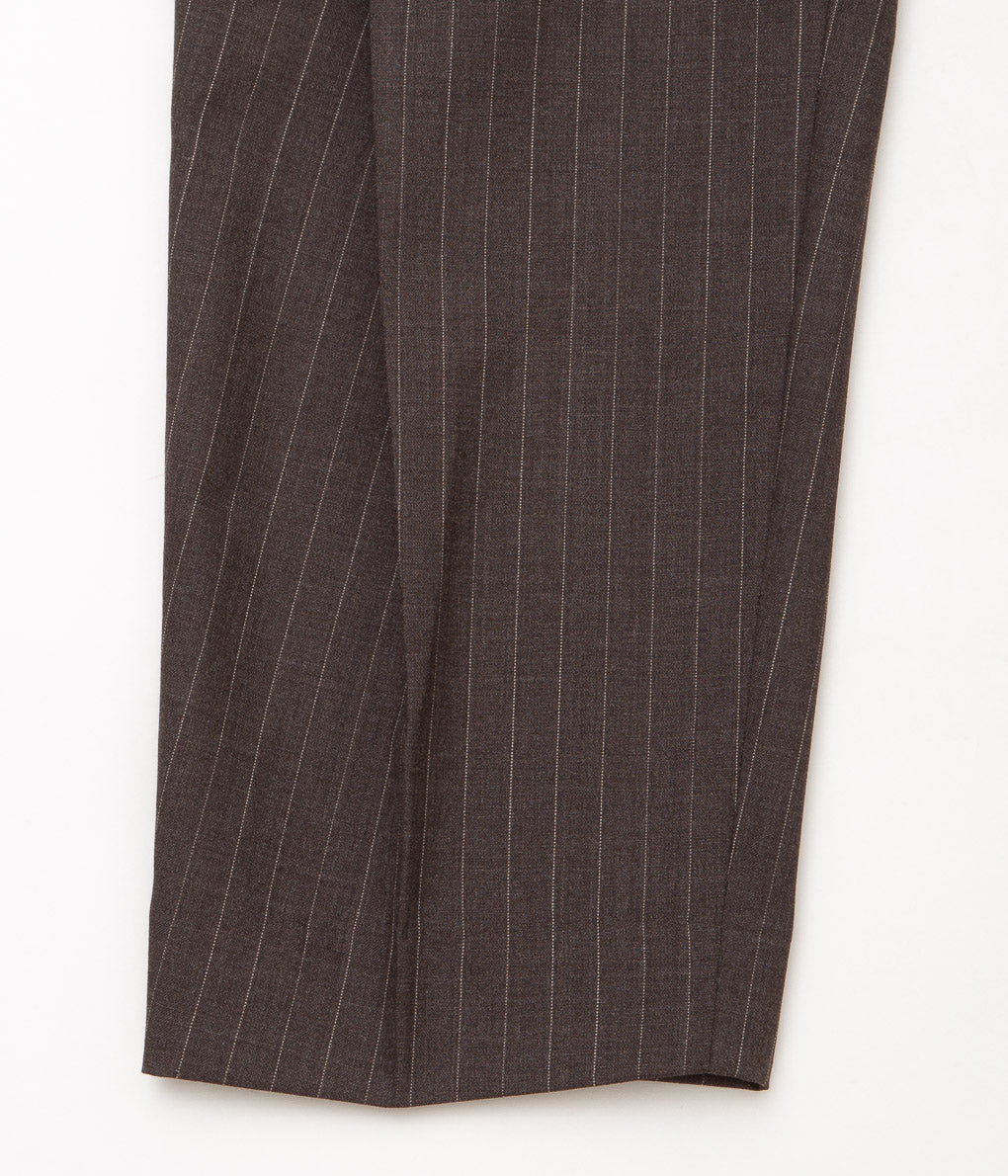 LEA BOBERG "D.P. TROUSERS (JAPANESE TROPICAL WOOL)"(BROWN STRIPE)