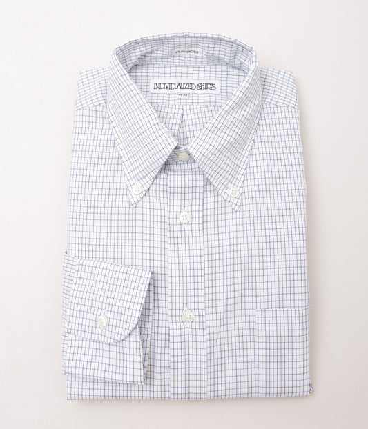 INDIVIDUALIZED SHIRTS "CLASSIC TATTERSALL (CLASSIC FIT BUTTON DOWN SHIRT)	"(BLUE/BLACK)