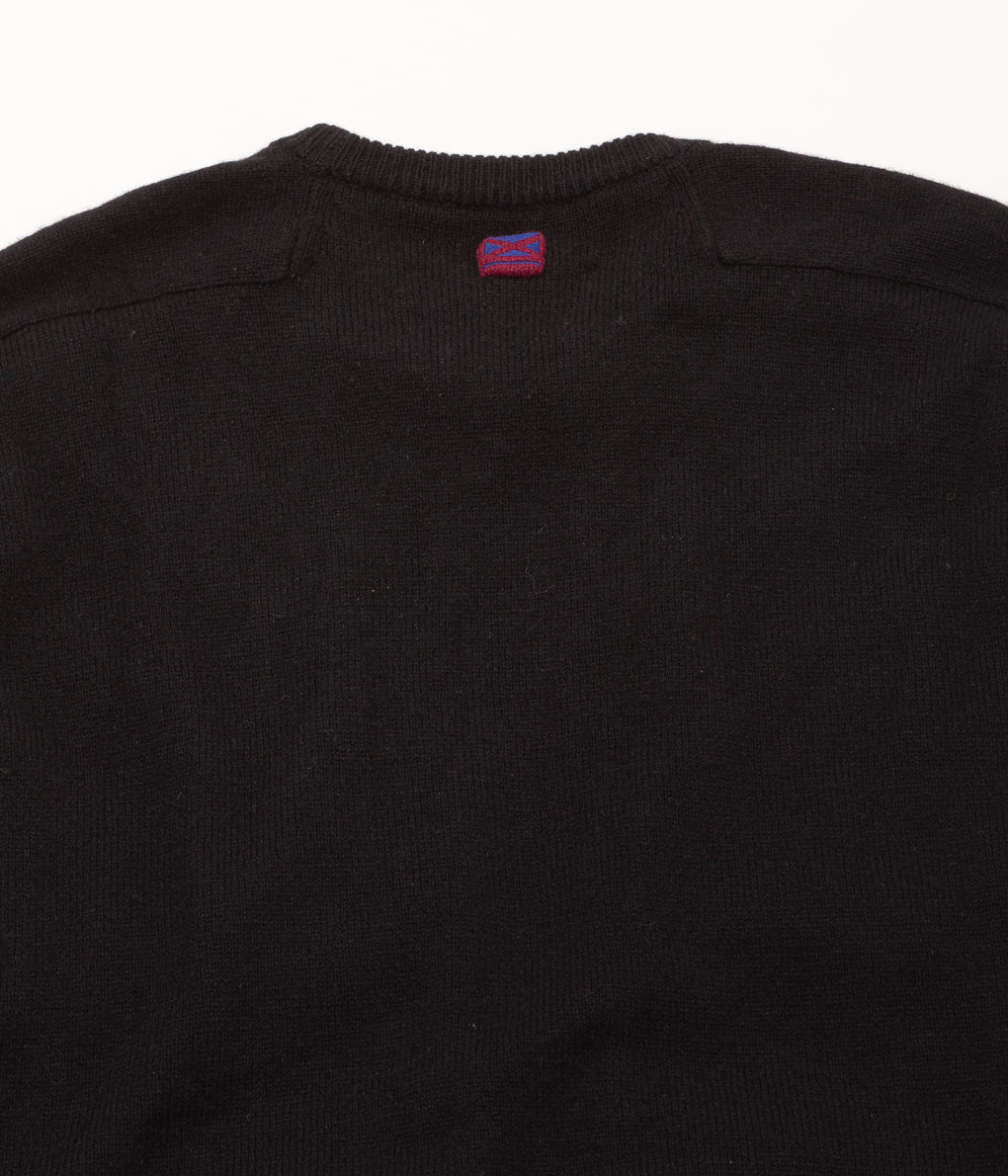 SHINYA NOMOTO"HANDMADE PATCHWORK UNION JACK CASHMERE SWEATER"(BLACK)