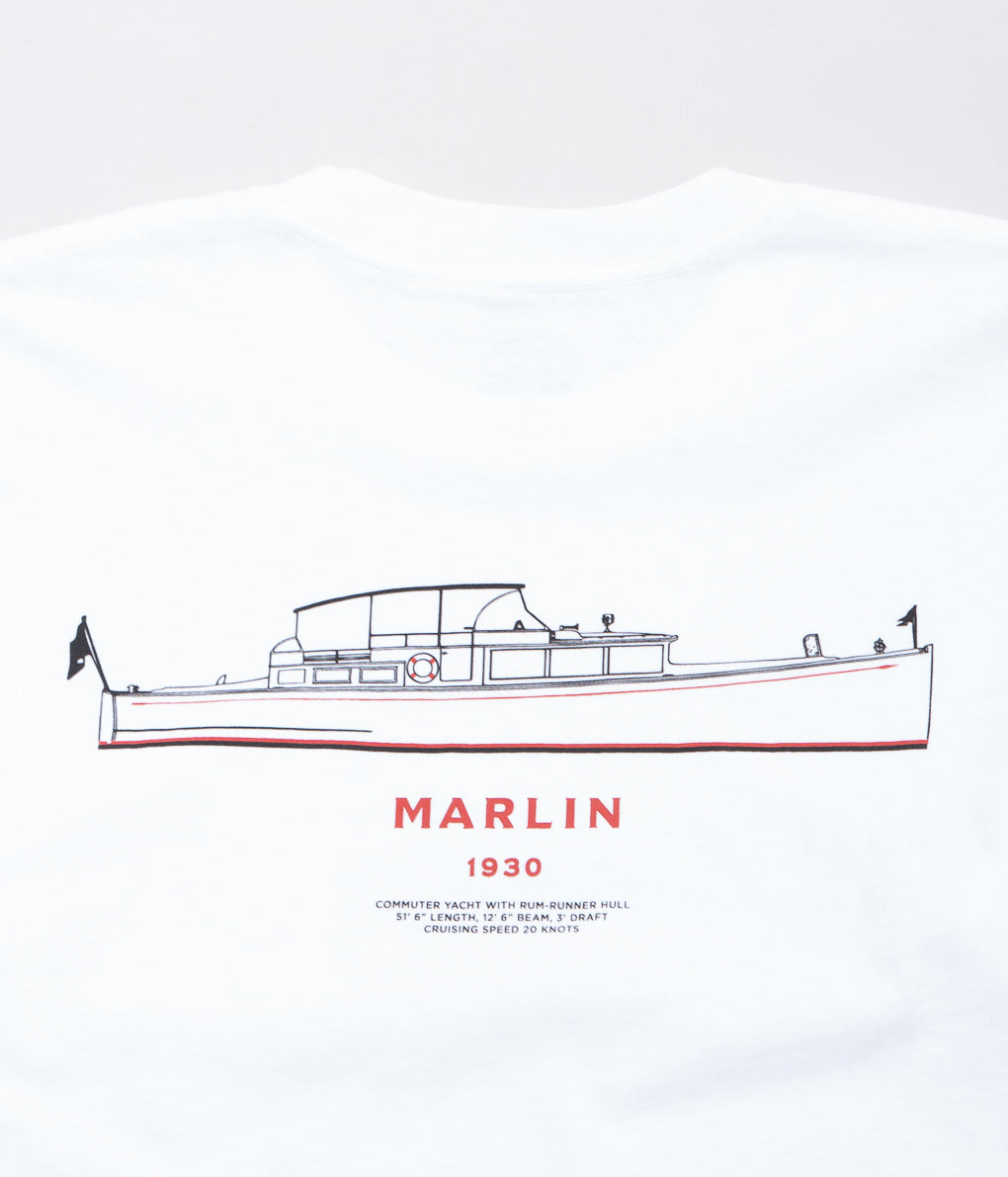 OLD SOLDIER "MARLIN 1930 L/S TEE"(WHITE)