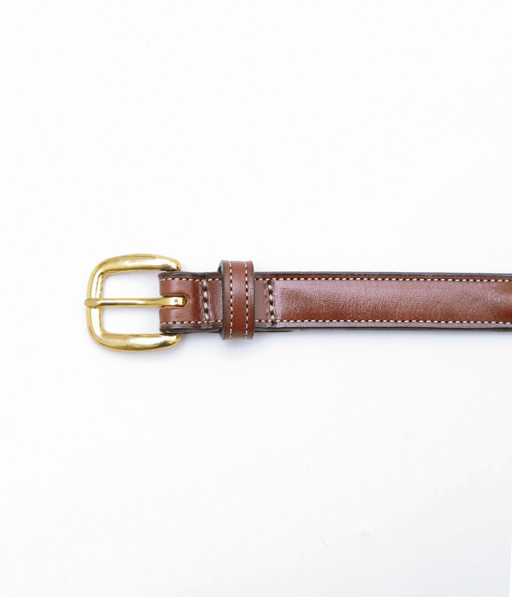 TORY LEATHER ''2375 3/4 BRIDLE LEATHER RAISED FANCY STITCHED BELT'' (OAKBARK/BRASS)