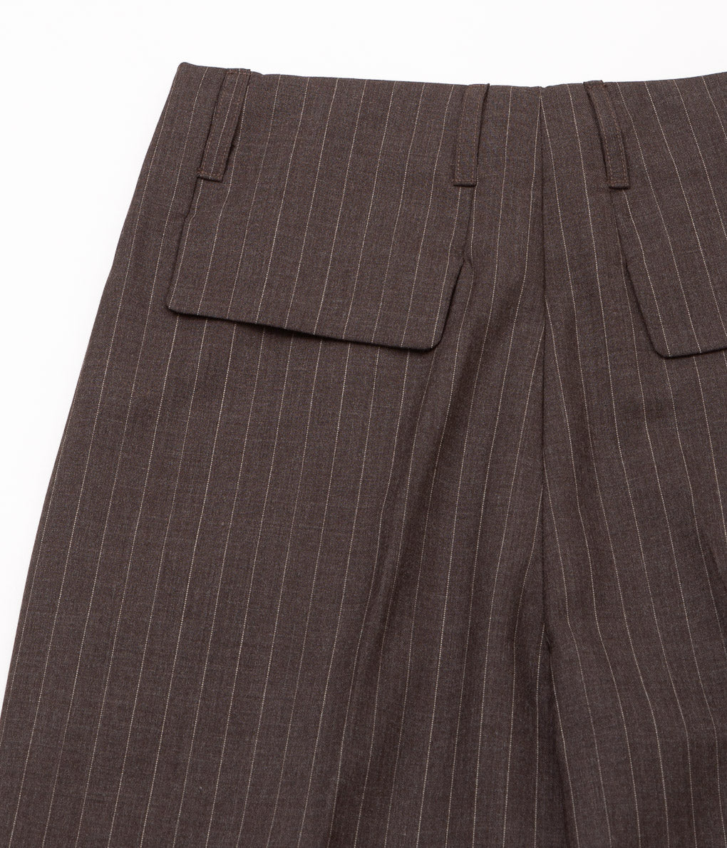 LEA BOBERG "D.P. TROUSERS (JAPANESE TROPICAL WOOL)"(BROWN STRIPE)