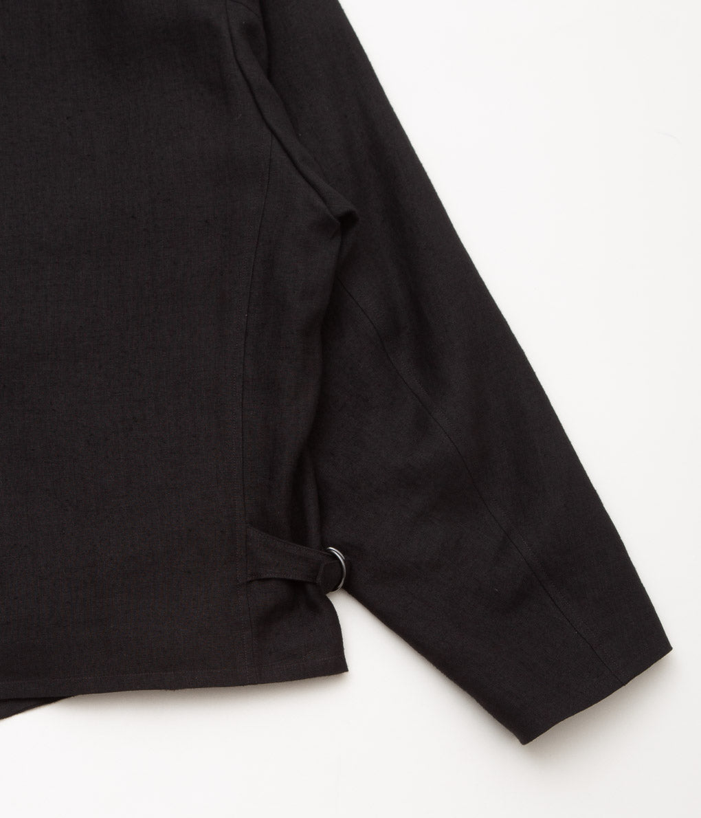 COMOLI "カナパ ジップショートジャケット"(BLACK)