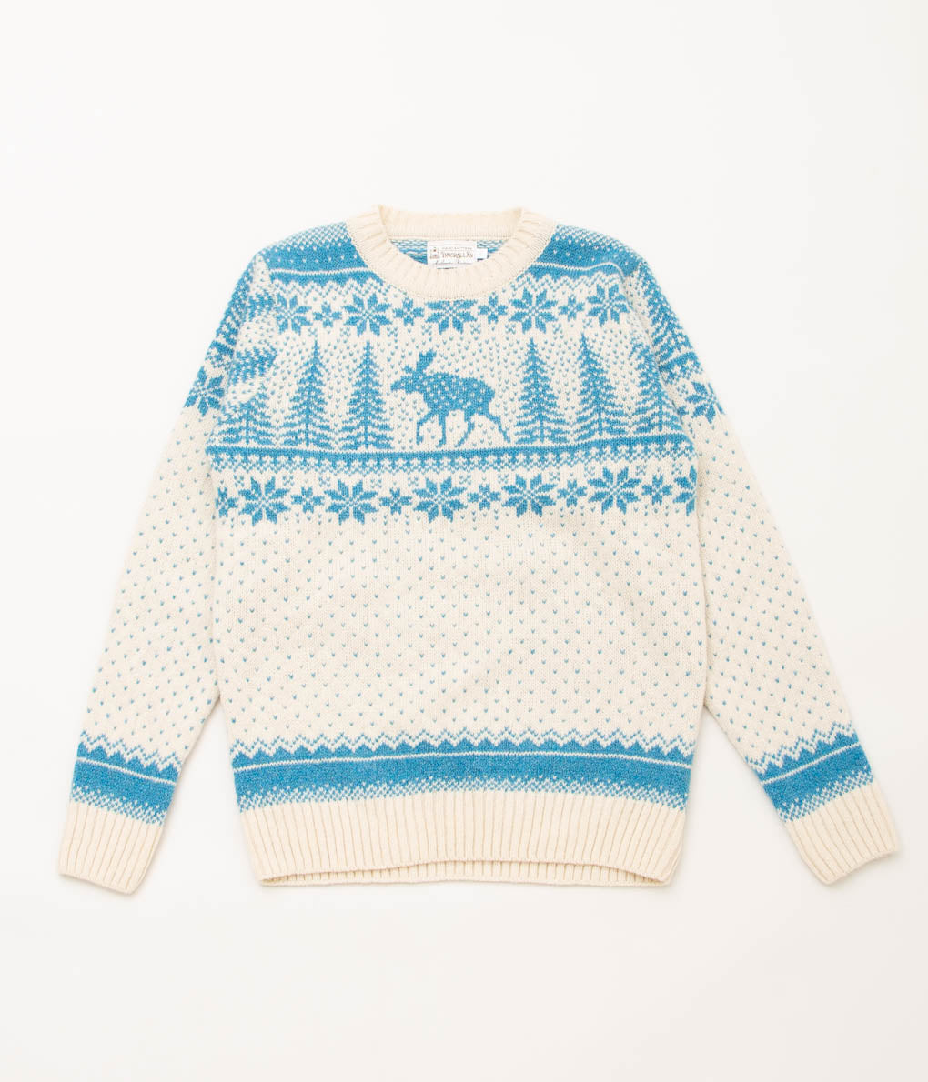 INVERALLAN "CREW NECK DEER" (CREAM × PENNAN BAY)