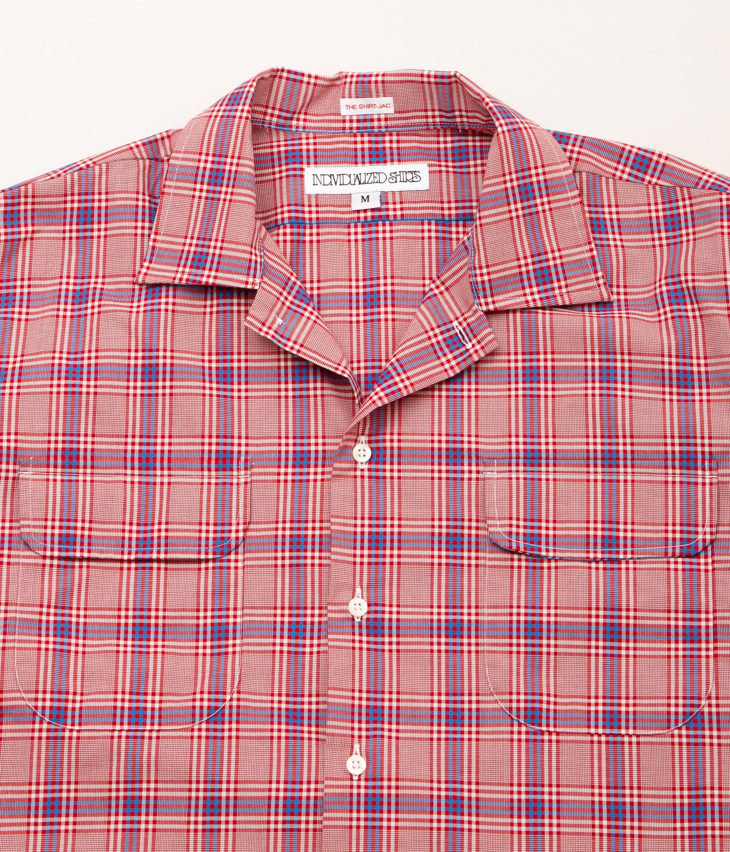 INDIVIDUALIZED SHIRTS "POPLIN PLAID SHIRT JAC" (RED)