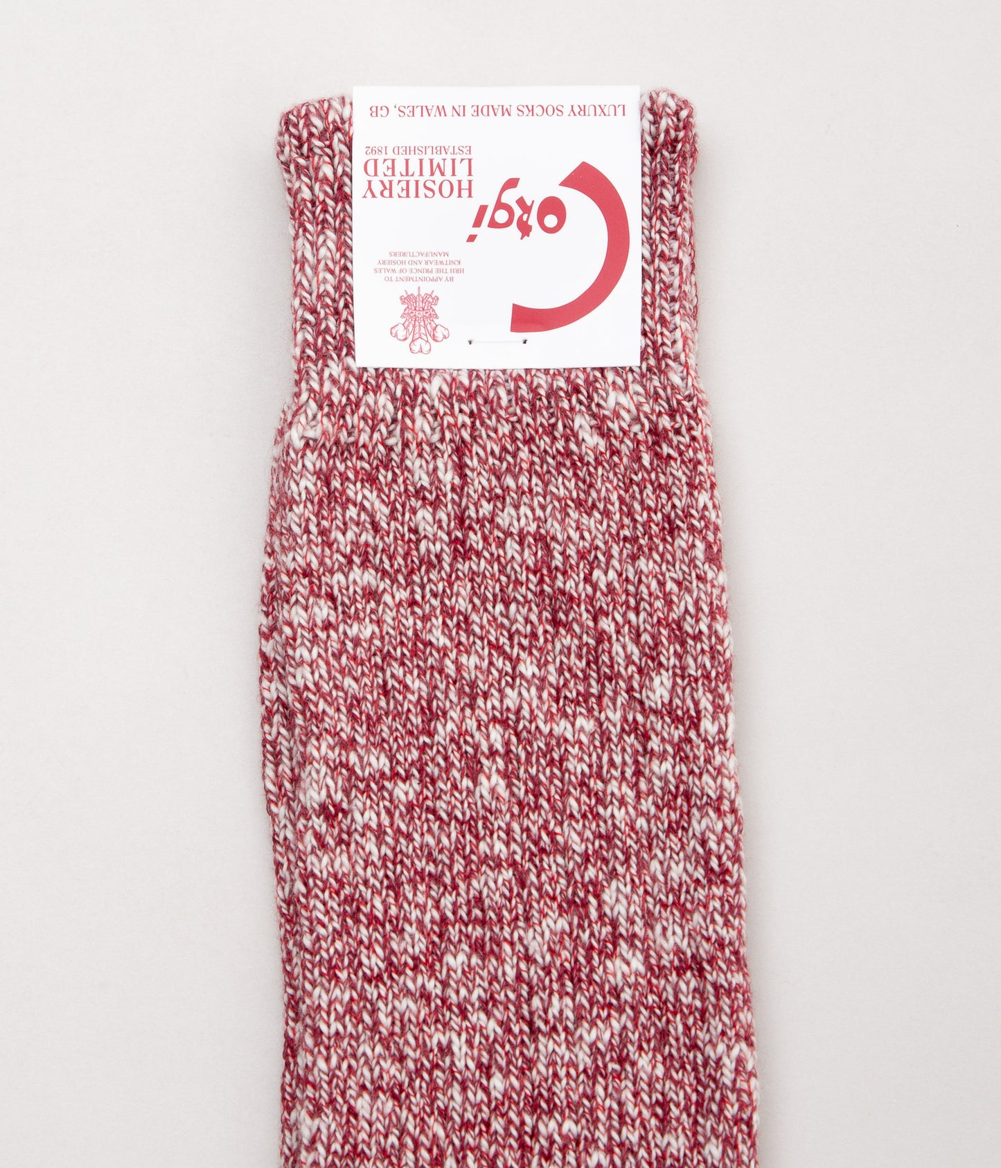 CORGI "MEN'S COTTON PLAIN MORL SOCKS" (CHILLI)