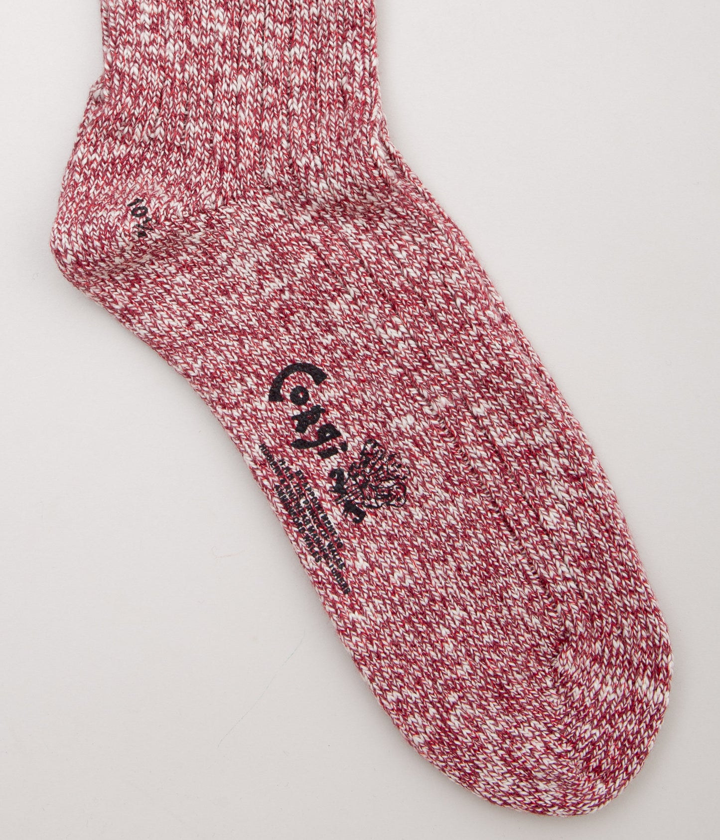 CORGI "MEN'S COTTON PLAIN MORL SOCKS" (CHILLI)
