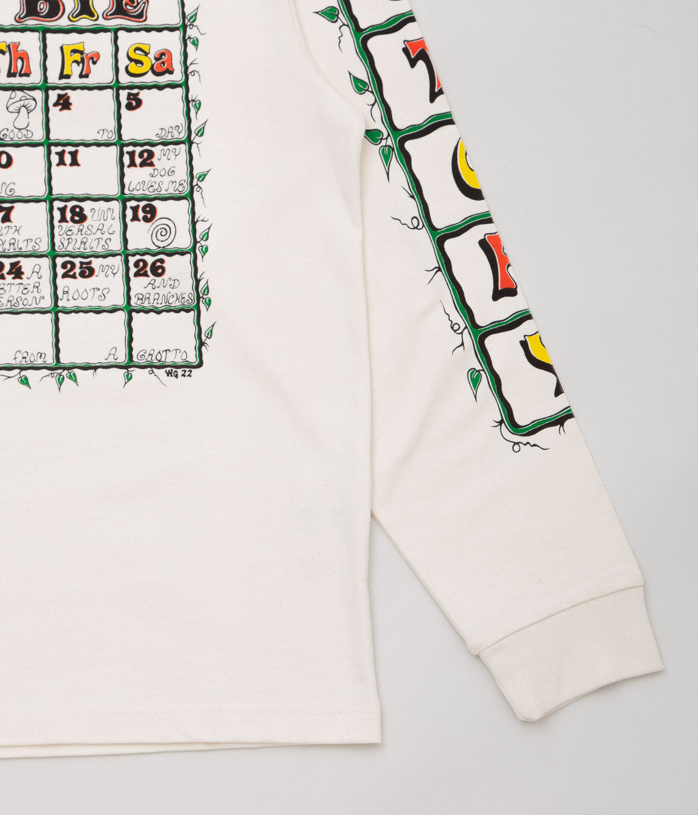 STORY MFG''GRATEFUL TEE LS''(ECRU DAYS GO BYE)