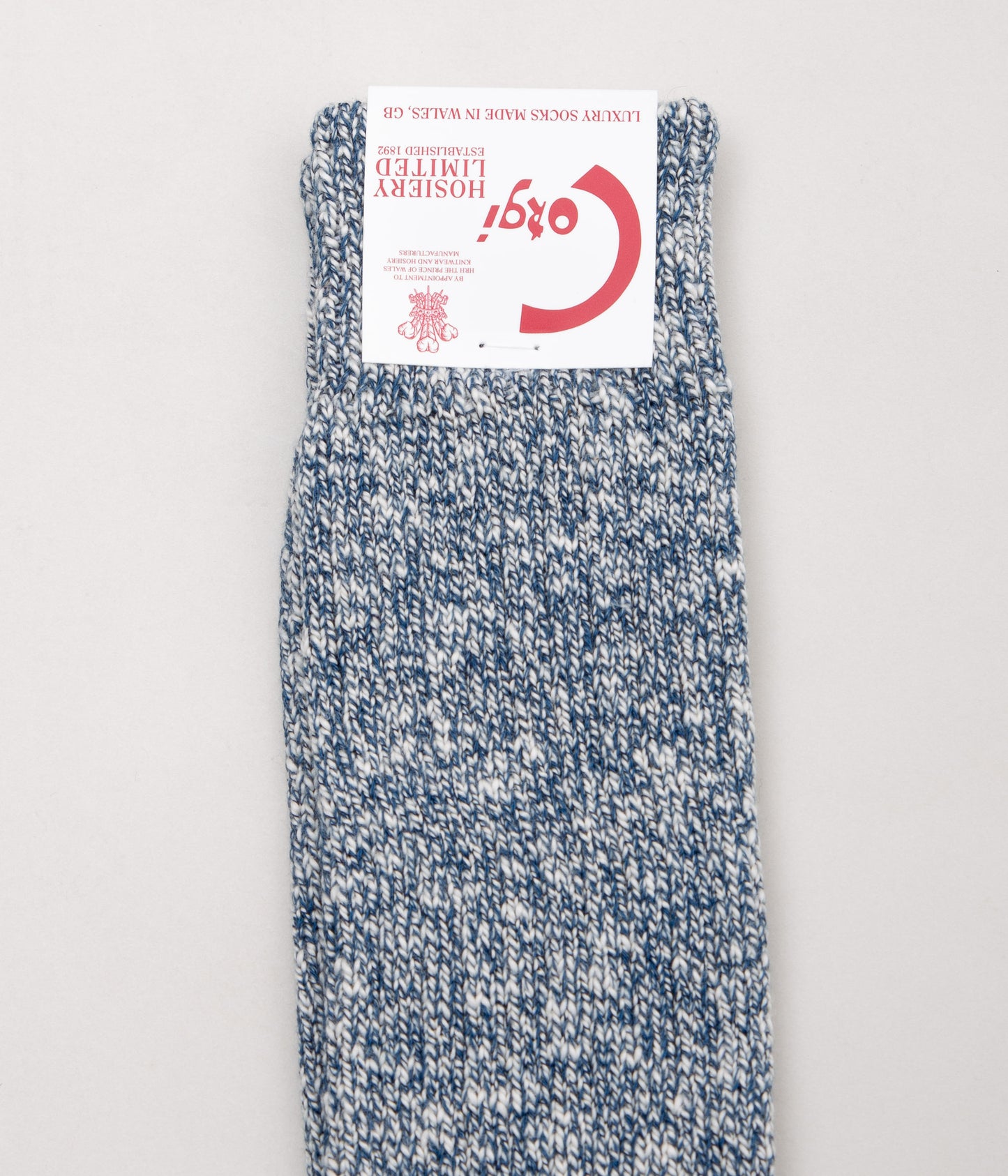 CORGI "MEN'S COTTON PLAIN MORL SOCKS" (OCEAN BLUE)