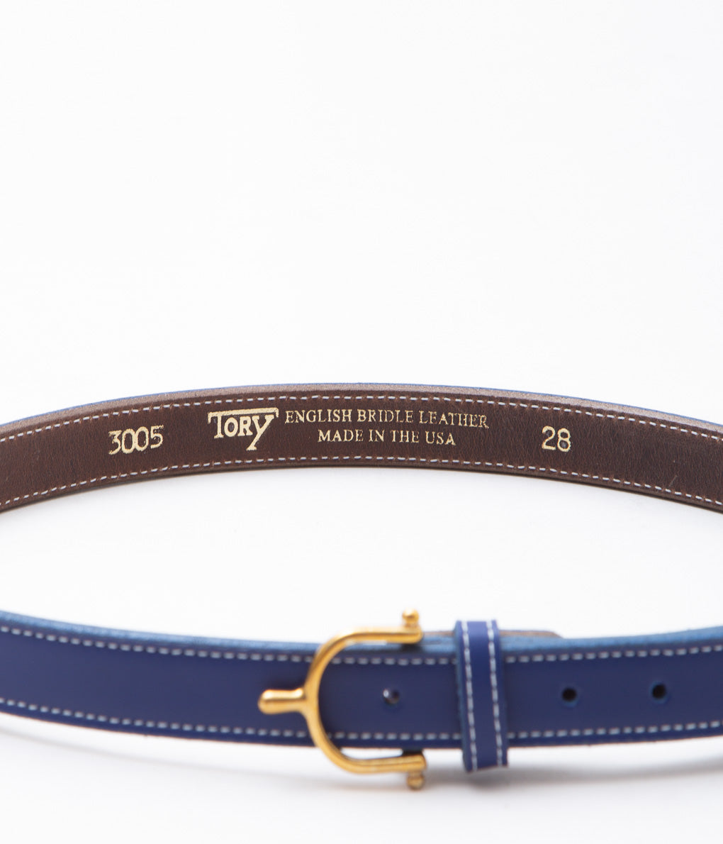TORY LEATHER ''3005 3/4 BRIDLE LEATHER SPUR BELT'' (ROYAL)