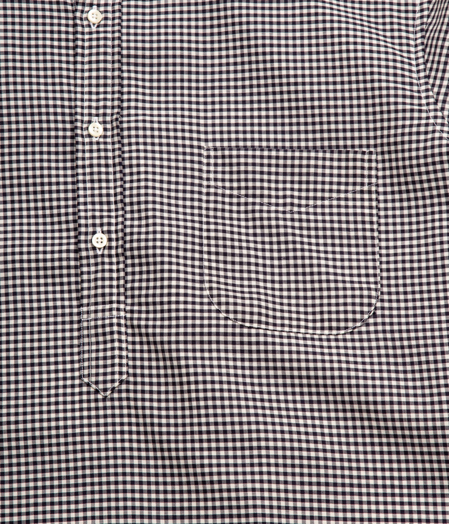 INDIVIDUALIZED SHIRTS×MAIDENS SHOP "SUPER 130'S WOOL PO GRANDPA SHIRT" (BLACK GINGHAM)