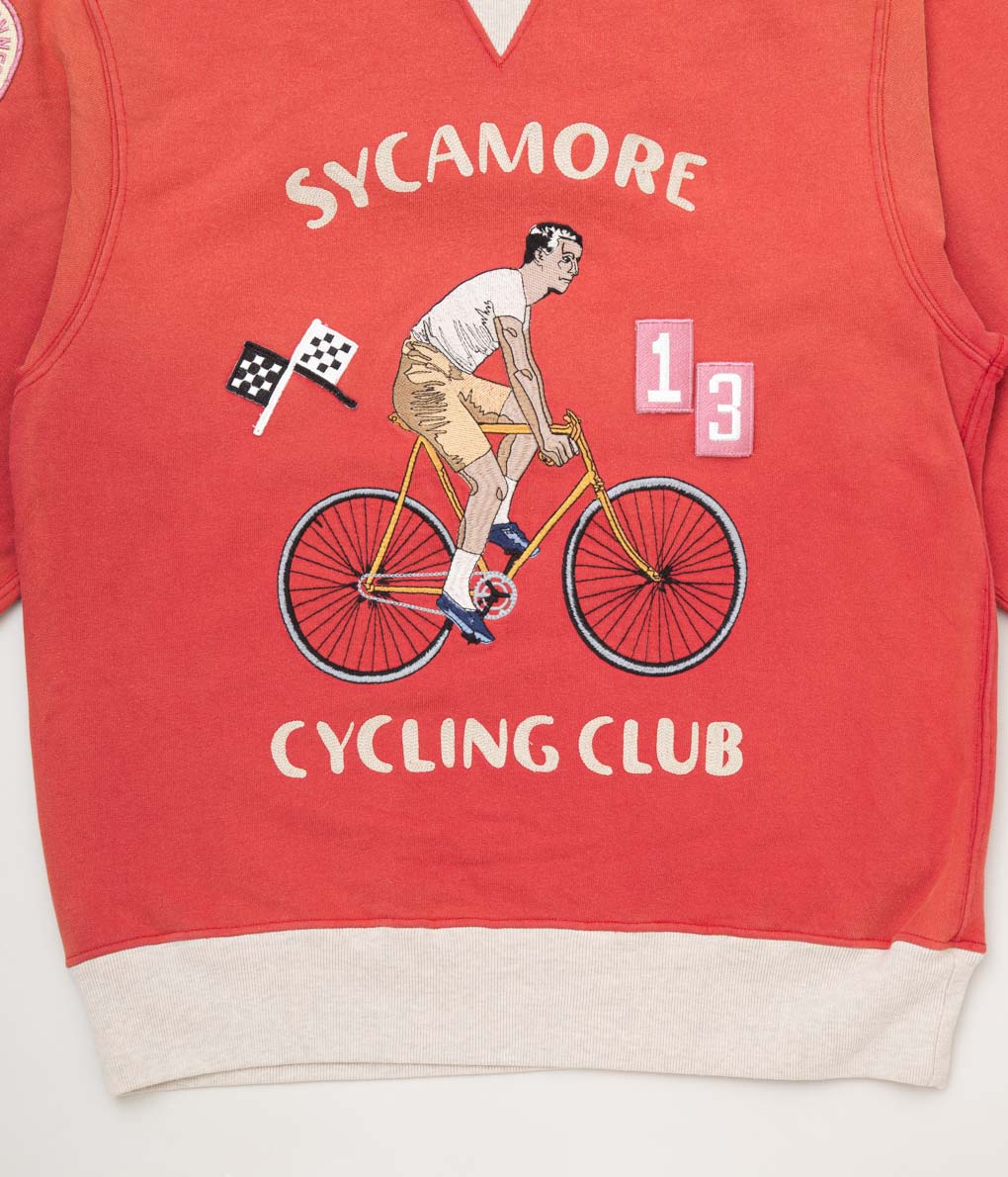 SAMUEL ZELIG "SYCAMORE CYCLING CREWNECK"(VINTAGE RED)