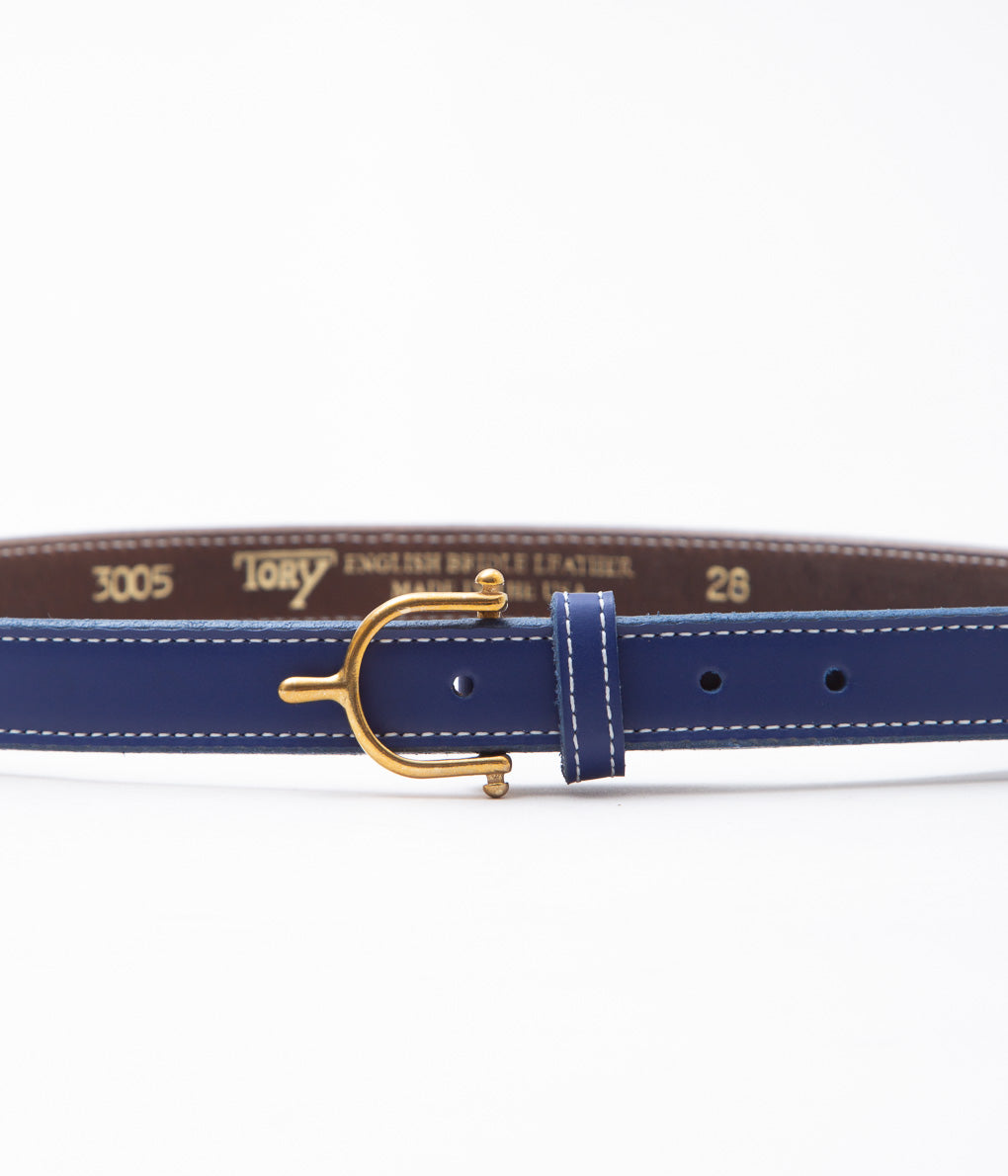 TORY LEATHER ''3005 3/4 BRIDLE LEATHER SPUR BELT'' (ROYAL)
