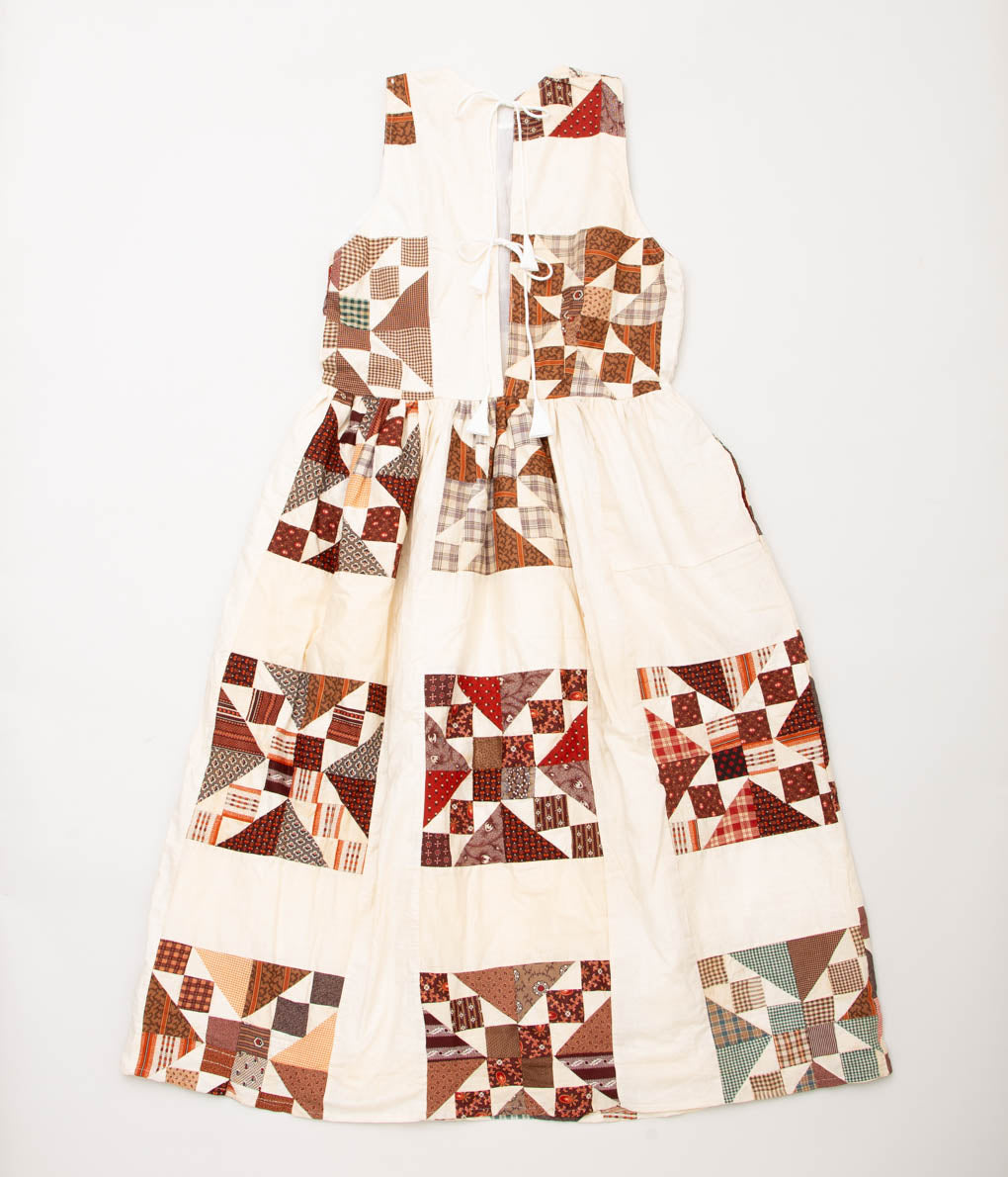 FAREWELL FRANCES FOR MAIDENS SHOP WOMEN"JULIE DRESS"(BROWN QUILT)