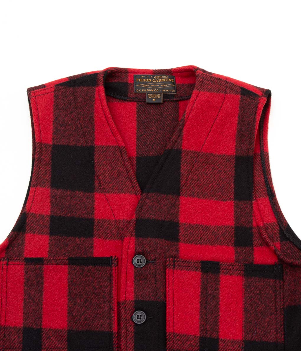 FILSON "MACKINAW WOOL VEST"(RED/BLACK)