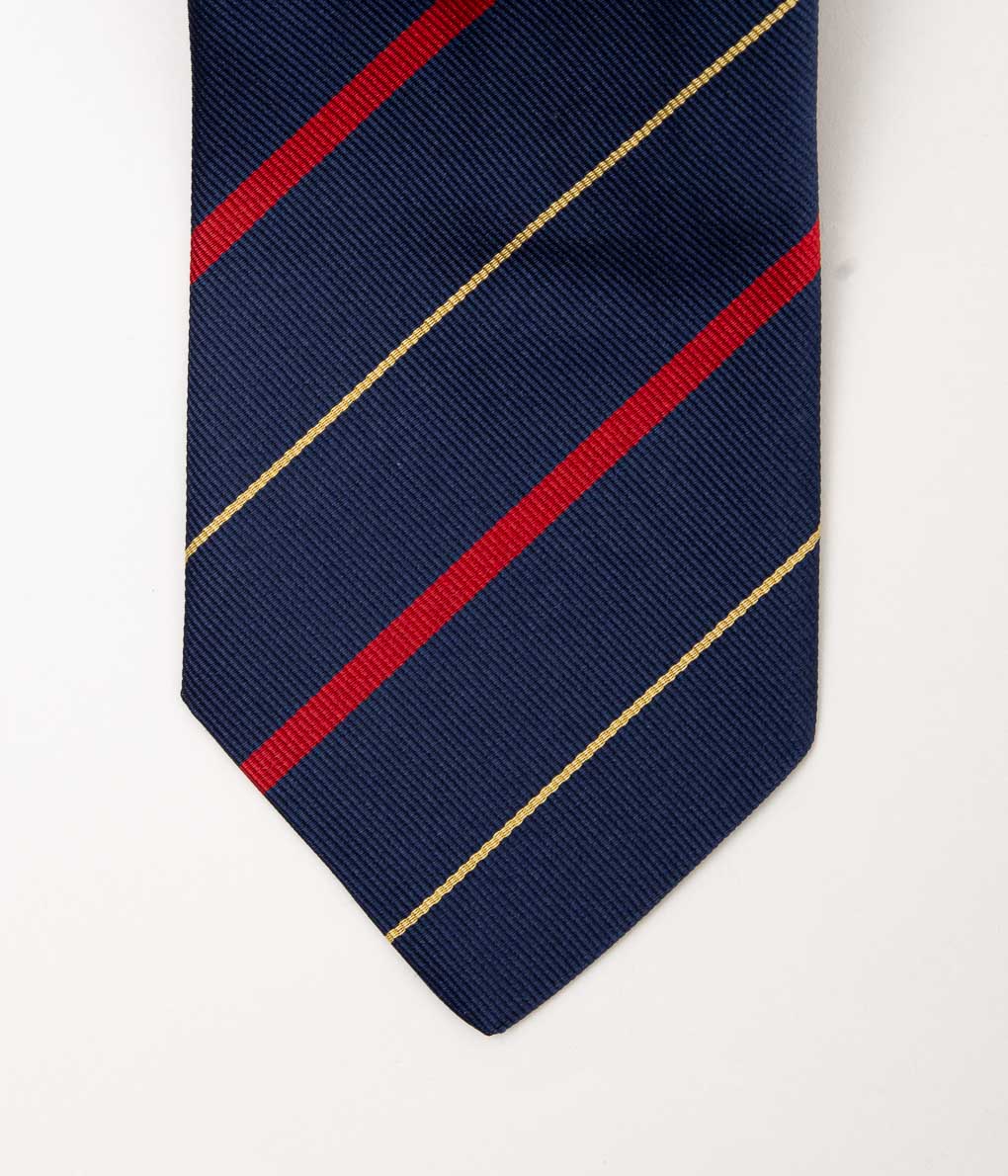 INDIVIDUALIZED ACCESSORIES ``REGIMENTAL STRIPE TIE'' (NAVY/YELLOW/RED)