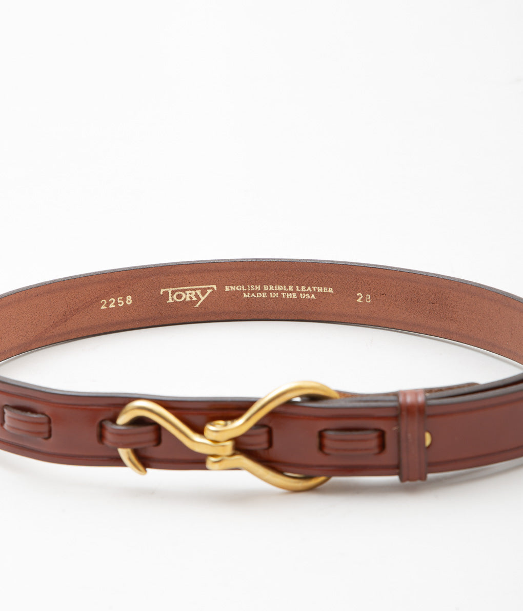 TORY LEATHER ''2258 HOOF PICK BELT'' (OAKBARK/BRASS)