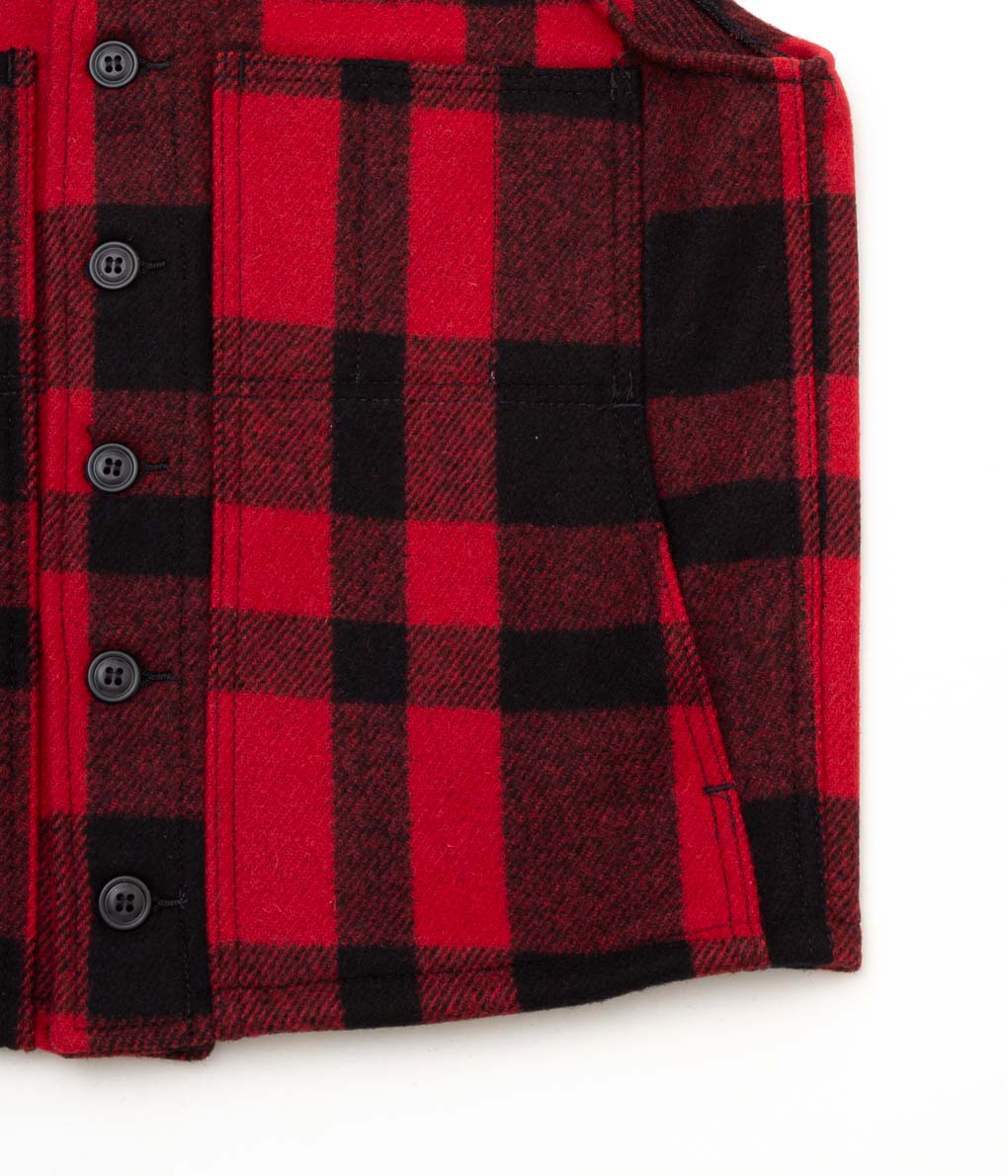 FILSON "MACKINAW WOOL VEST"(RED/BLACK)