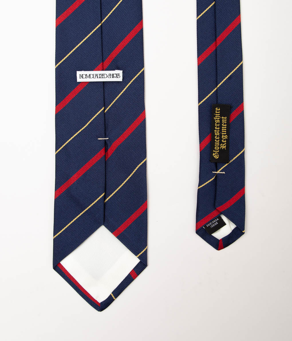 INDIVIDUALIZED ACCESSORIES ``REGIMENTAL STRIPE TIE'' (NAVY/YELLOW/RED)