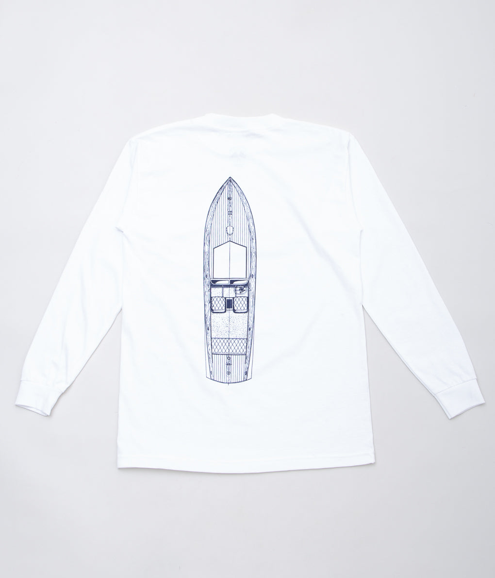 OLD SOLDIER "BLUEPRINT L/S TEE"(WHITE)