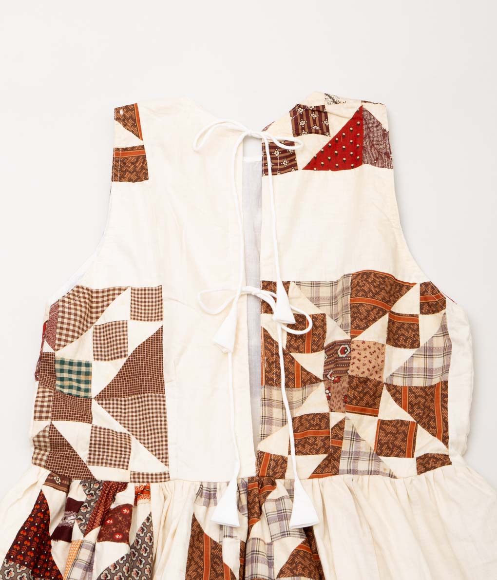 FAREWELL FRANCES FOR MAIDENS SHOP WOMEN"JULIE DRESS"(BROWN QUILT)