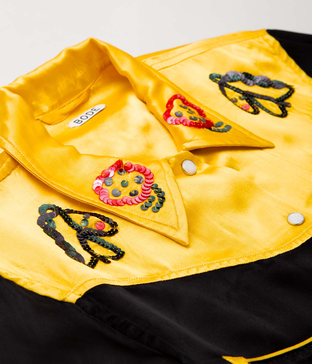 BODE ''SEQUIN RODEO SHIRT'' (GOLD BLACK)