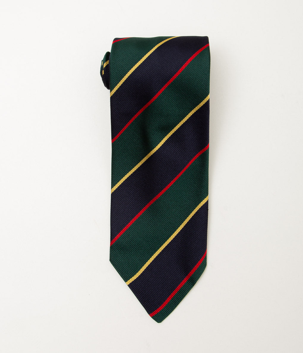 INDIVIDUALIZED ACCESSORIES ``REGIMENTAL STRIPE TIE'' (GREEN/NAVY)