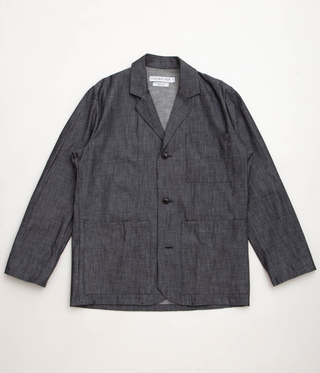 INDIVIDUALIZED SHIRTS "LOUNGER JACKET" (RIGID DNEIM BLACK)