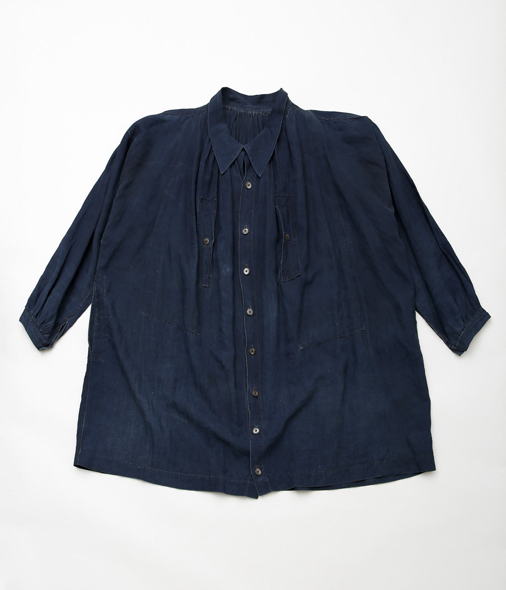 VINTAGE CLOTHING ''-30S INDIGO FRENCH LINEN SMOCK''(INDIGO)