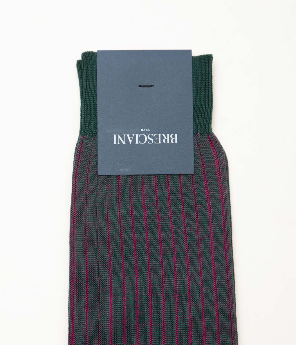 BRESCIANI''TWO COLOR STRIPE''(BLACK-PINK)