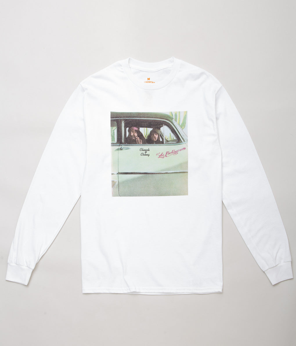 BLUESCENTRIC ''CHEECH AND CHONG LOS COCHINOS L/S
'' (WHITE)