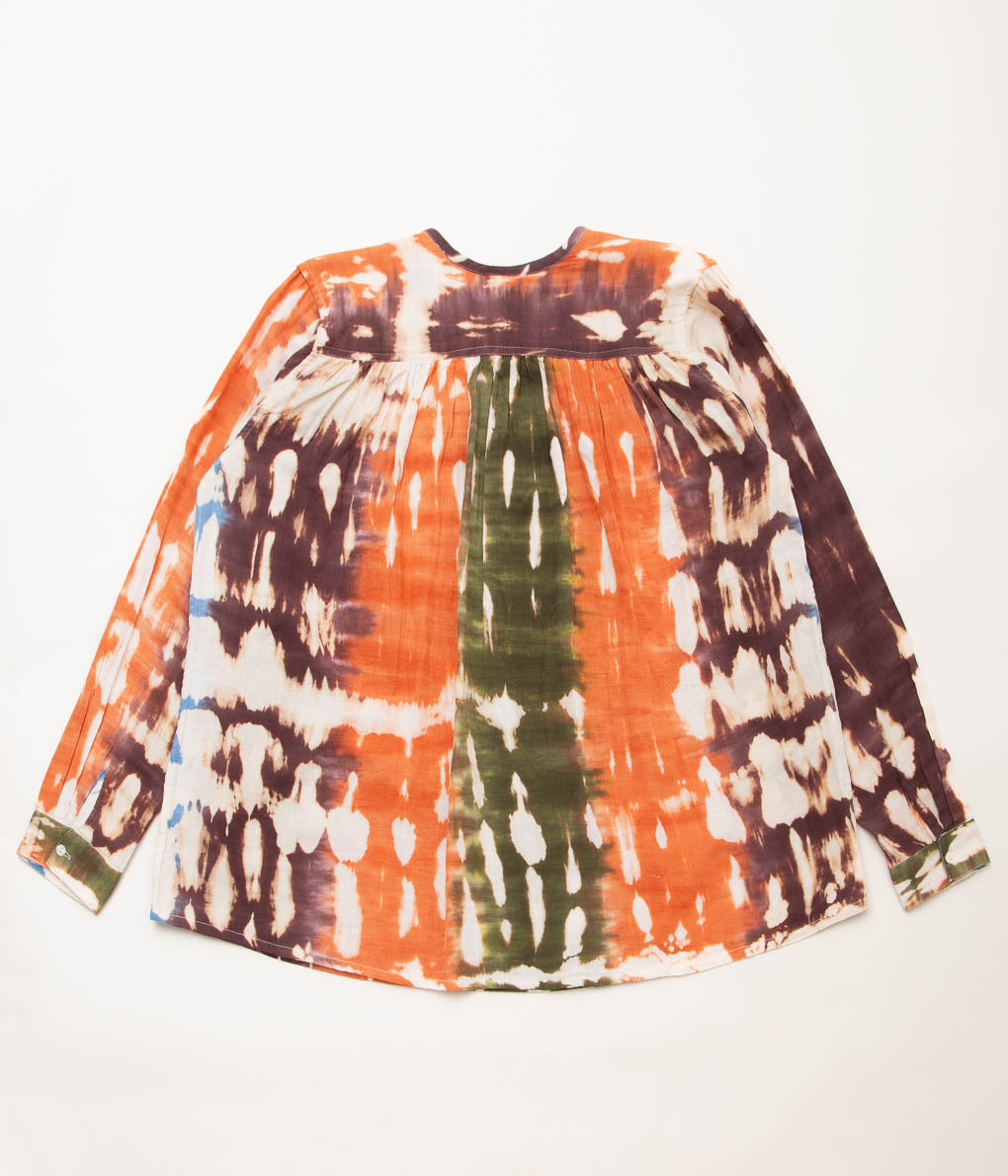 V DE VINSTER ''TIE&DYE BLOUSE'' (TANGERINE)