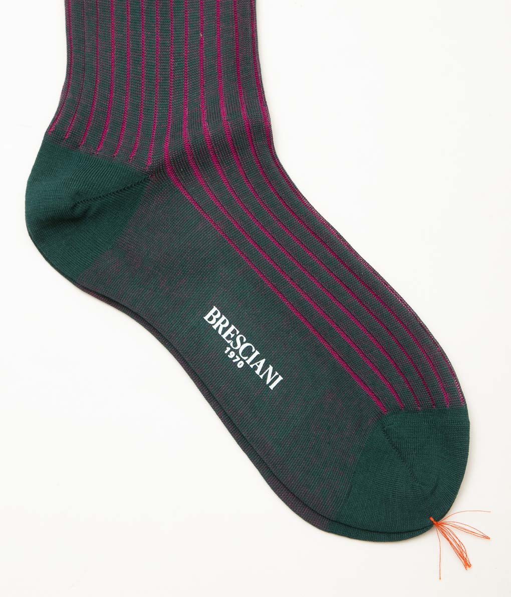 BRESCIANI''TWO COLOR STRIPE''(BLACK-PINK)