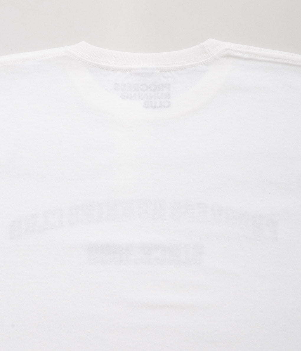 PROGRESS RUNNING CLUB "COLLEGE S/SLV TEE"(WHITE)