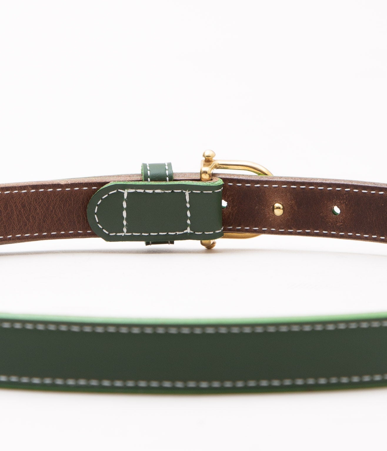 TORY LEATHER "【3005】 EQUESTRIAN INSPIRED BELT"(KELLY GREEN/BRASS)