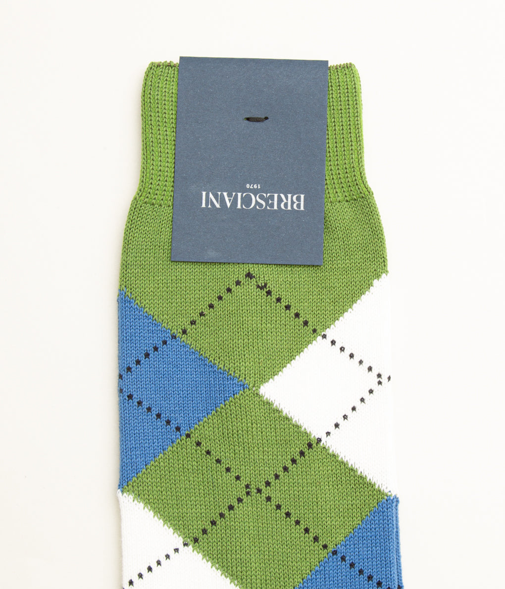 BRESCIANI "ARGYLE"(GREEN×BLUE×IVORY)