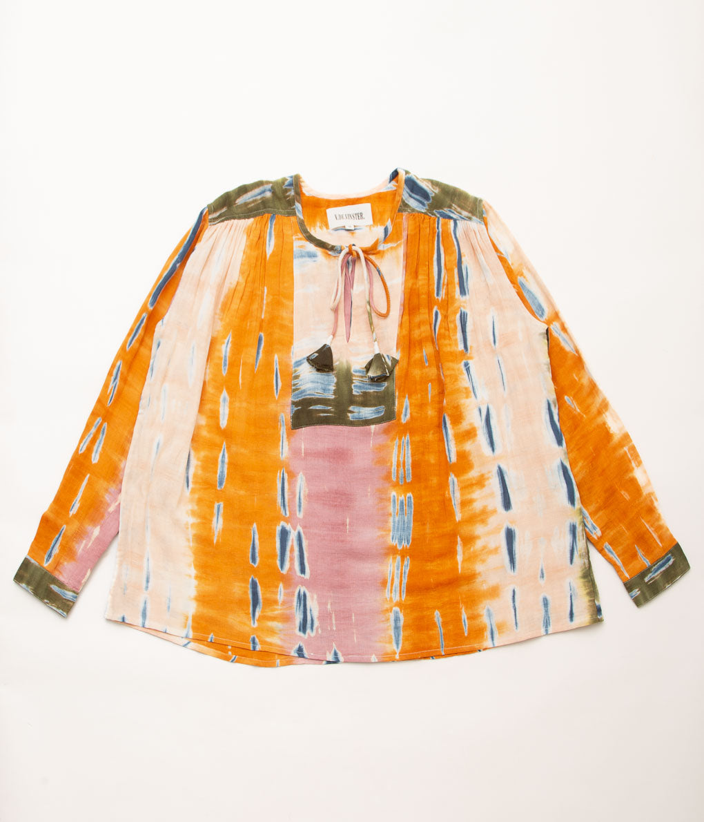 V DE VINSTER ''TIE&DYE BLOUSE'' (PINK)