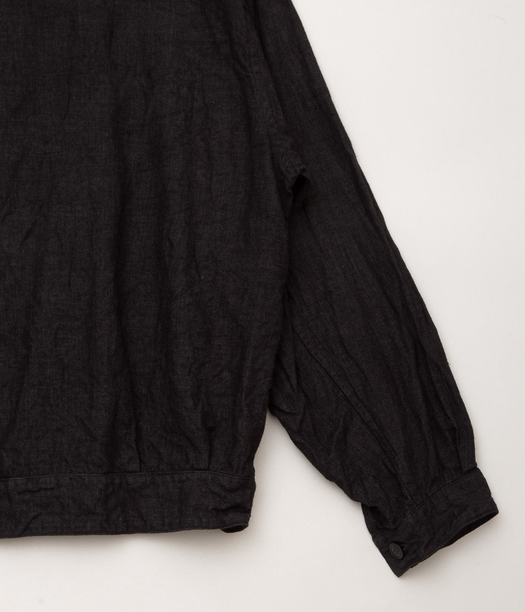 COMOLI''リネン ベルテッドジャケット''(CHARCOAL)
