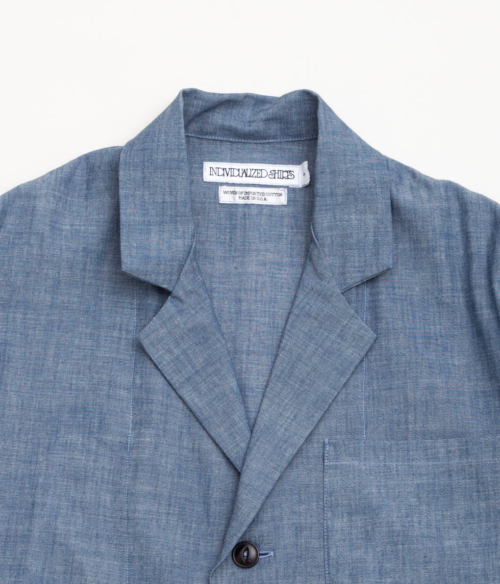 INDIVIDUALIZED SHIRTS "LOUNGER JACKET" (RIGID CHAMBRAY BLUE)