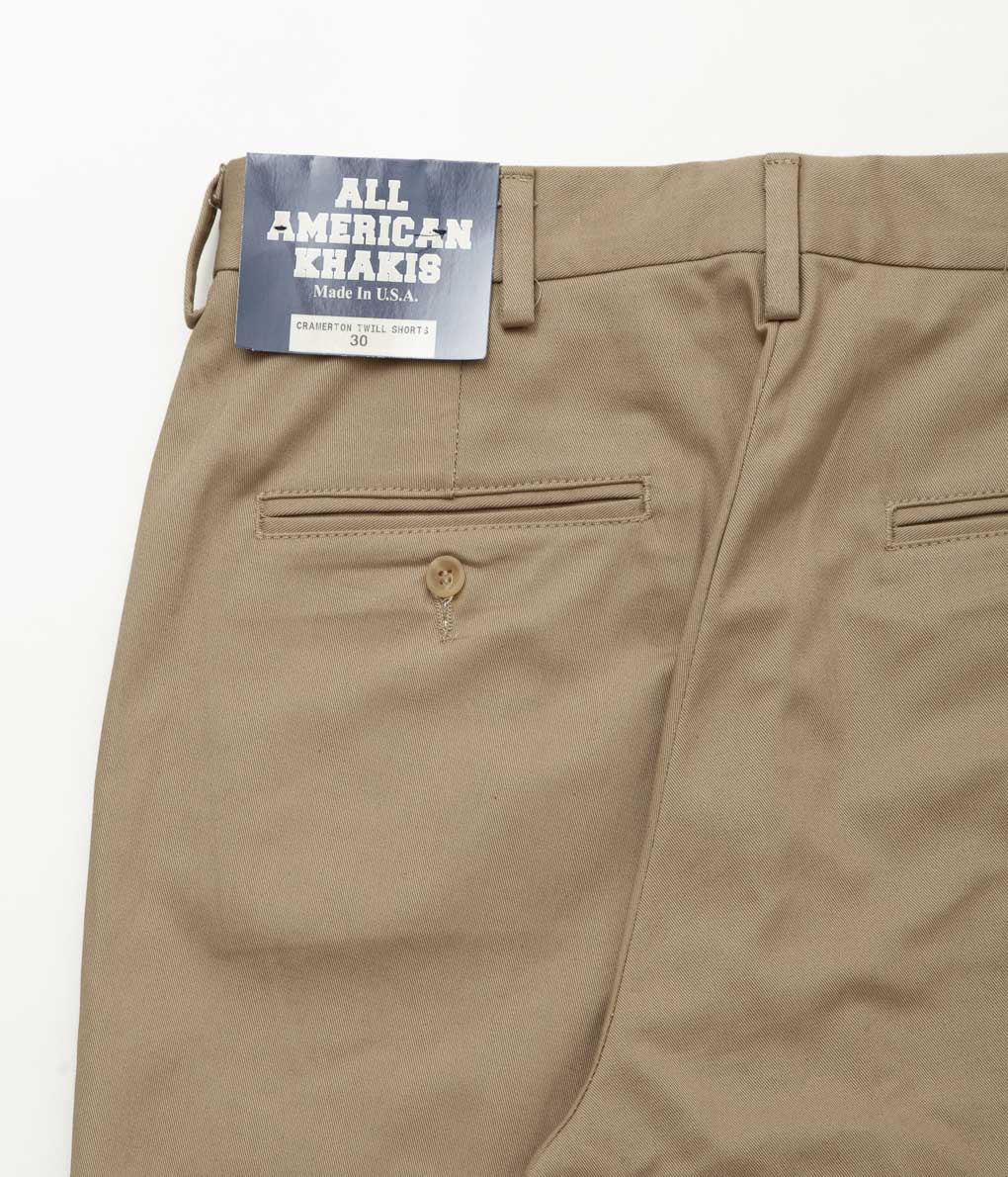 ALL AMERICAN KHAKIS ''CRAMERTON TWILL SHORTS'' (BRITISH KHAKI)