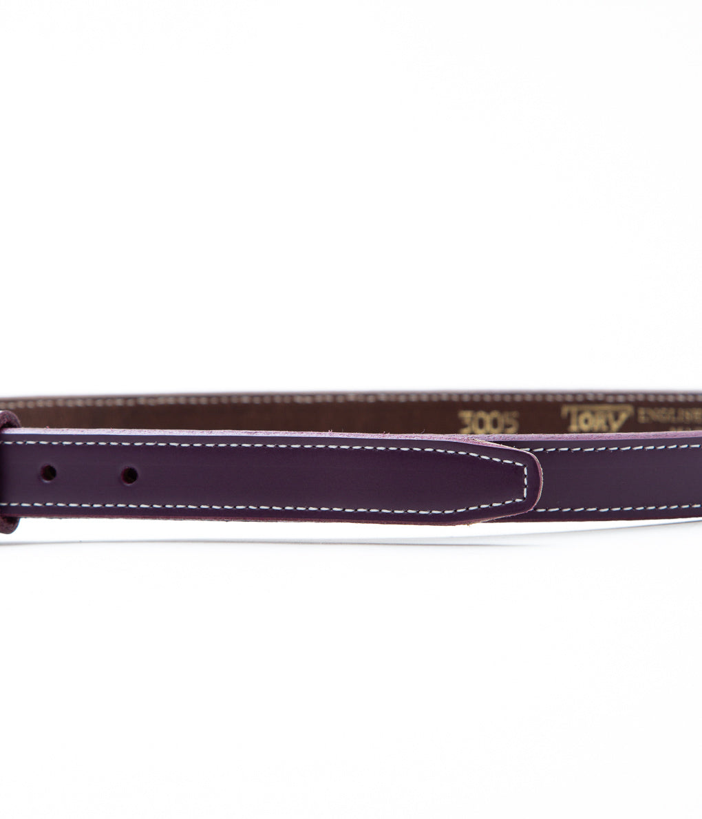 TORY LEATHER ''3005 3/4 BRIDLE LEATHER SPUR BELT'' (PURPLE)