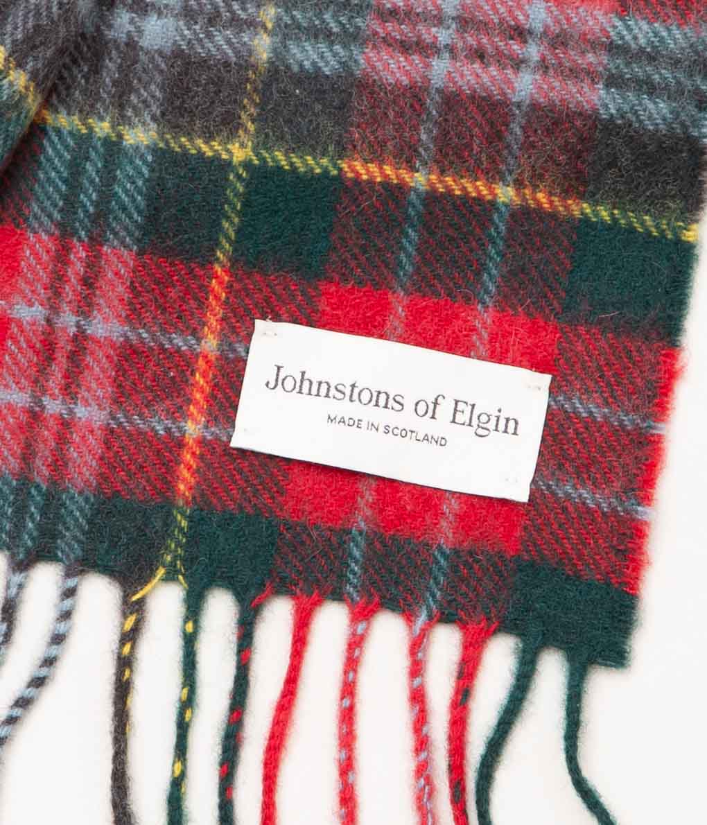 JOHNSTONS OF ELGIN "ASYMMETRIC CHECK SCARF"(KU0129/CALEDONIA)
