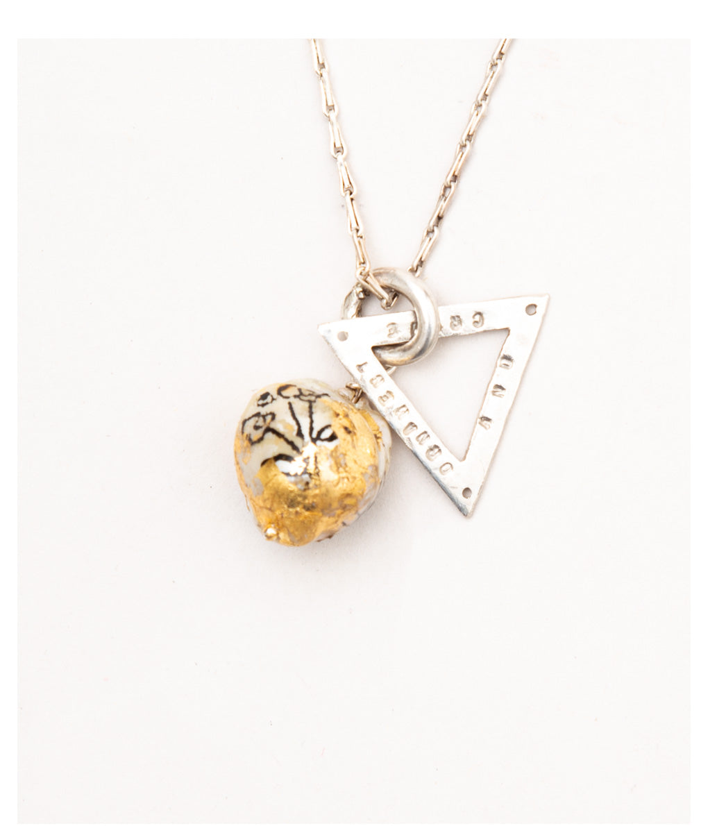 ORNAMENT&CRIME "O&C TRINGLE PEARL NECKLACE"(SILVER)-A