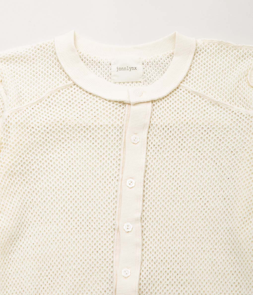 JONNLYNX ''MESH CARDIGAN'' (OFF WHITE)