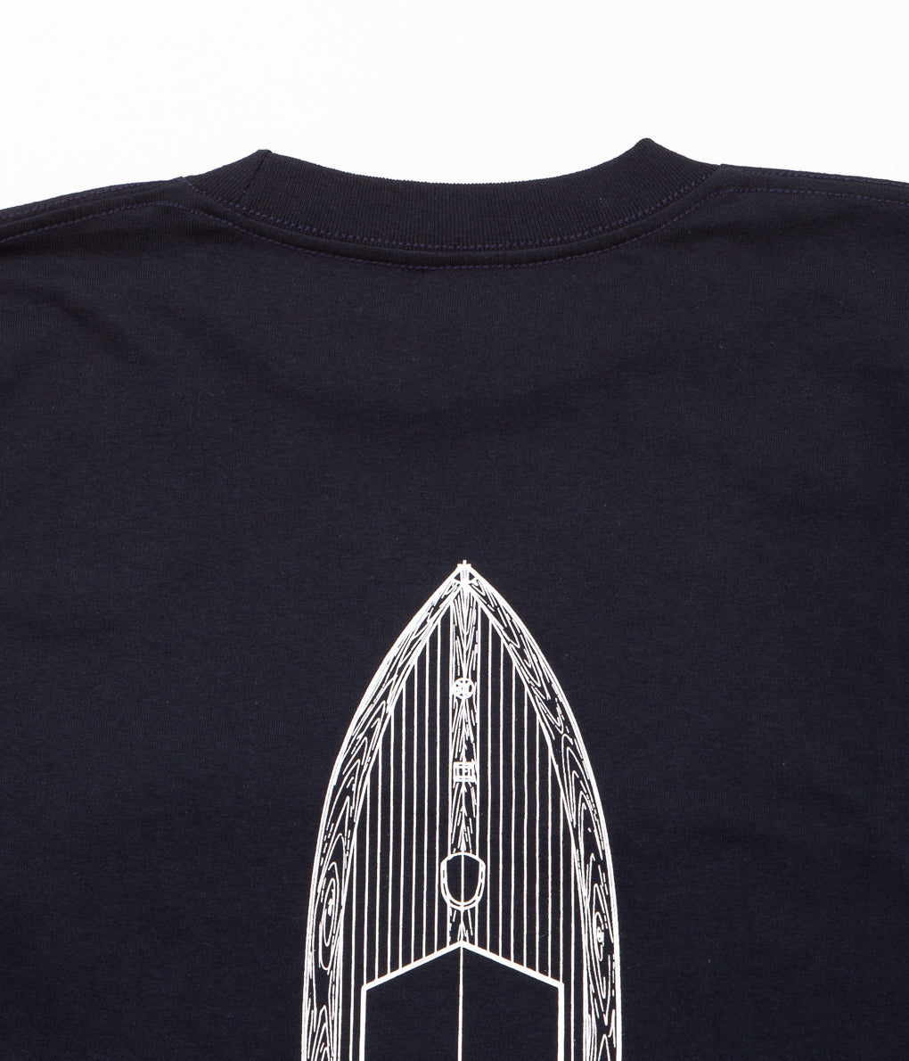 OLD SOLDIER "BLUEPRINT L/S TEE"(NAVY)