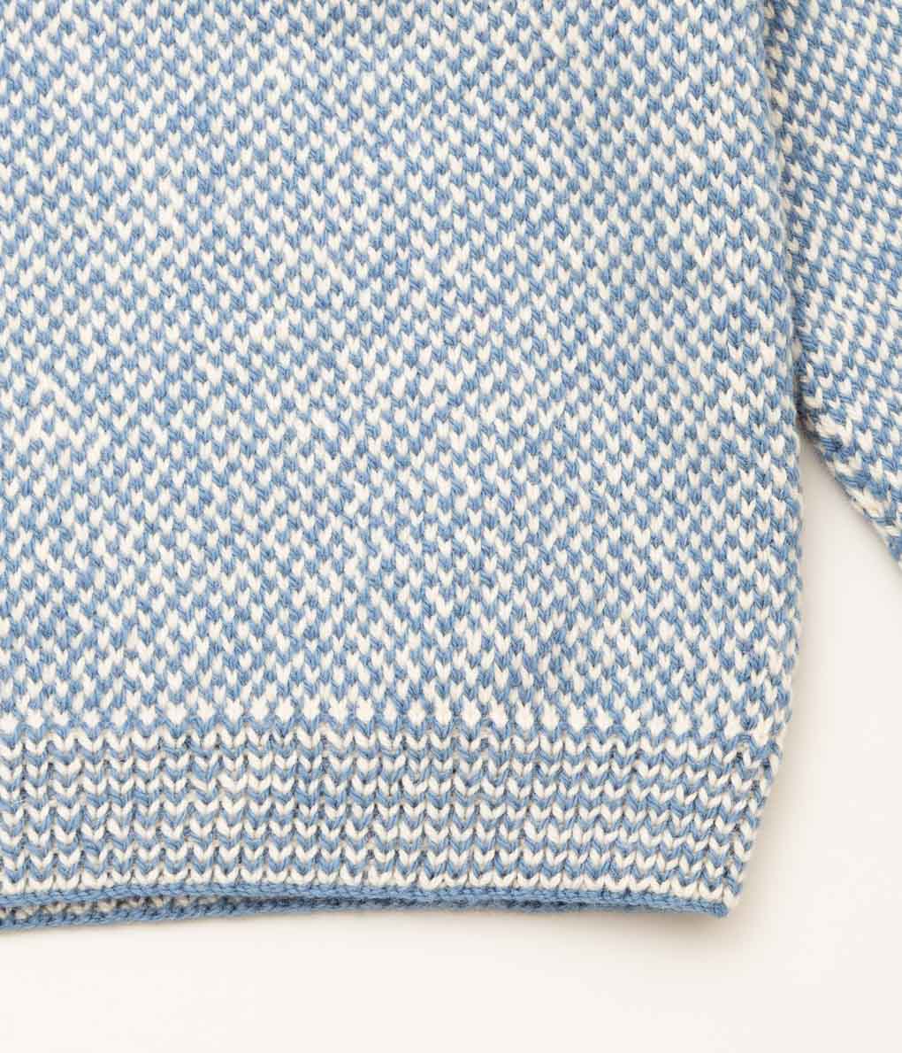 INVERALLAN "PULLOVER HAND KNIT WITH COLLAR (ARAN)" (SMOKE / NAT)